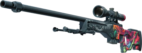 Снайперский скин AWP Hyper Beast CS2 с яркой картиной монстра