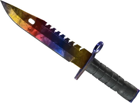 M9 Bayonet Marble Fade CS2 knife with fire and ice colors