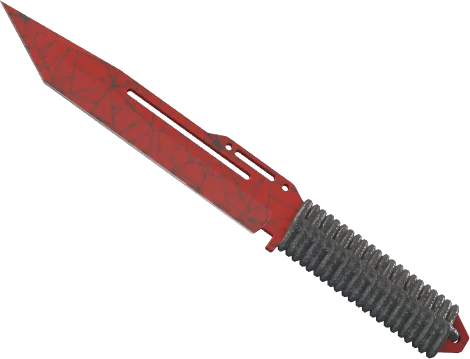 Paracord Knife Crimson Web CS2 skin with red web pattern